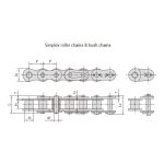 Presný valčekový reťaz s krátkym rozstupom