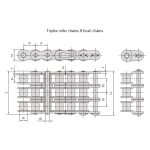 Presný valčekový reťaz s krátkym rozstupom