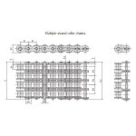 Presný valčekový reťaz s krátkym rozstupom