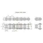 Presné valčekové reťaze s krátkym rozstupom radu B