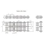 Presné valčekové reťaze s krátkym rozstupom radu B