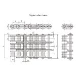 Presné valčekové reťaze s krátkym rozstupom radu B