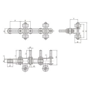 dopravný reťaz pre postrekovacie zariadenia