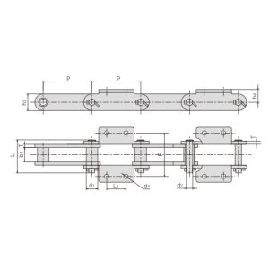 dopravný reťaz s príslušenstvom