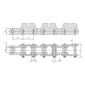 dopravný reťaz s príslušenstvom
