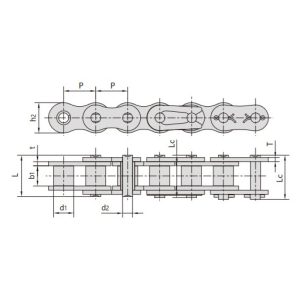 valčekový reťaz s povrchovou úpravou dacromet