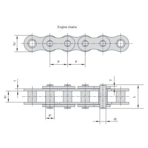 reťaz motocyklového motora