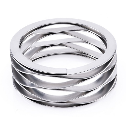 viacotáčková vlnová pružina s podložkovými koncami