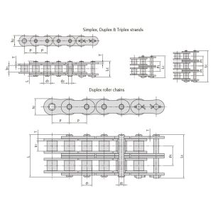vysoko pevný valčekový reťaz s krátkym rozstupom