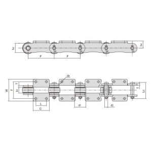 reťaz cukrového stroja