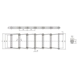 zváraná konštrukcia zakrivený reťazový pás