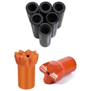 Vrták s upínacím závitom T38 a stlačiteľným tlačidlom